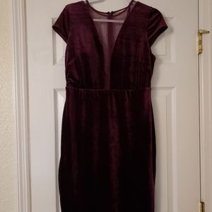 Marina velvet wine dress